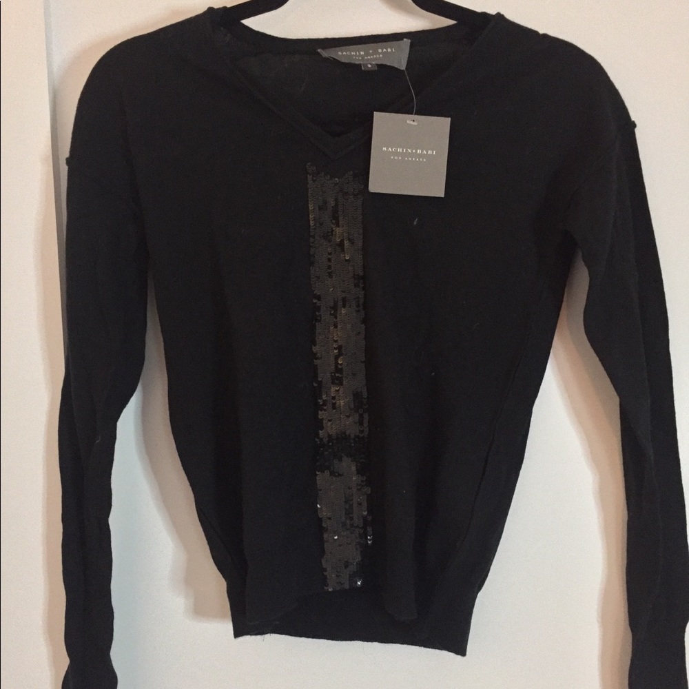 NWT Sachin + Babi Sequined Sweater, Size Small,